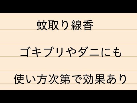 湿気が多くてダニやゴキに悩んでる方は蚊取り線香をオススメします 意外な使い方 Youtube