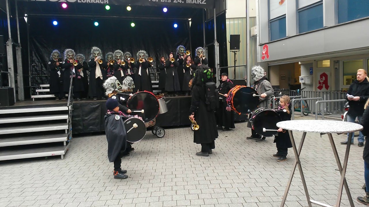 Lörrach gugge explosion  nodespucker einzug