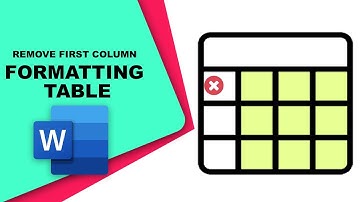 How to remove first column formatting in a table in word