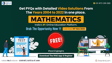 FREE  IIT JAM MATHS 2005 2022 DETAILED VIDEO SOLUTION |