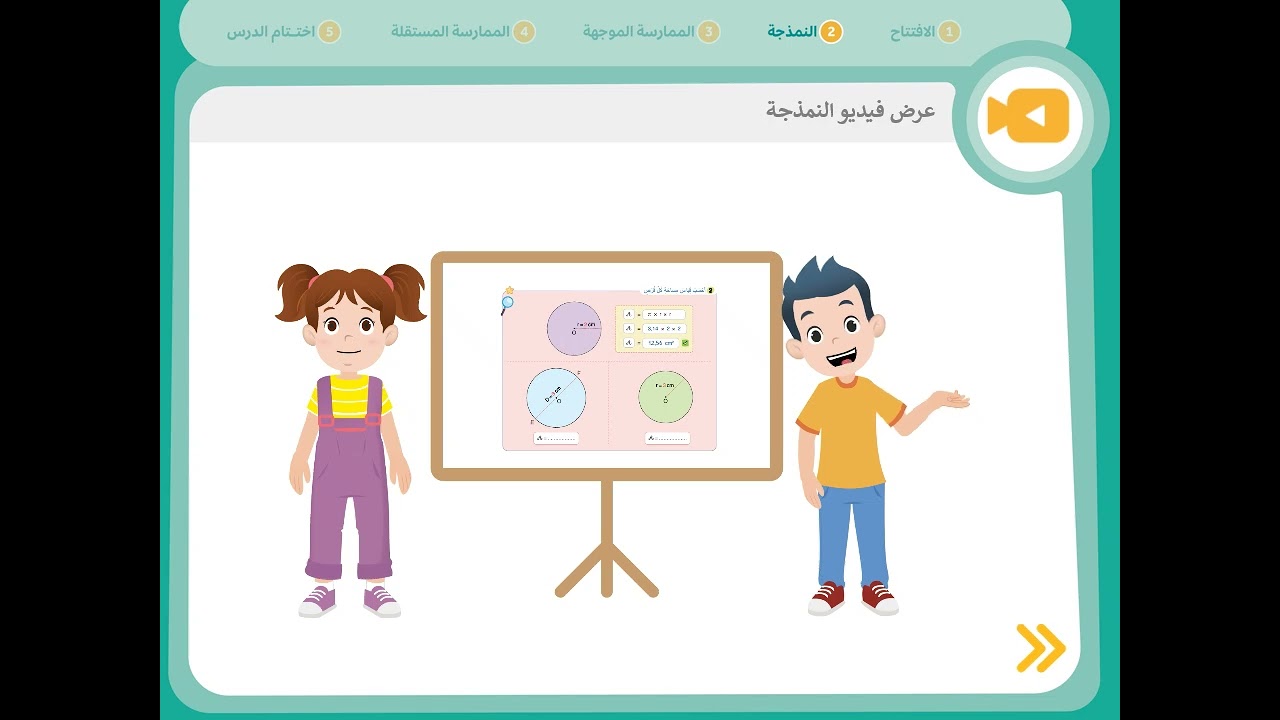 رياضيات المستوى السادس الحصة 3 مساحة القرص