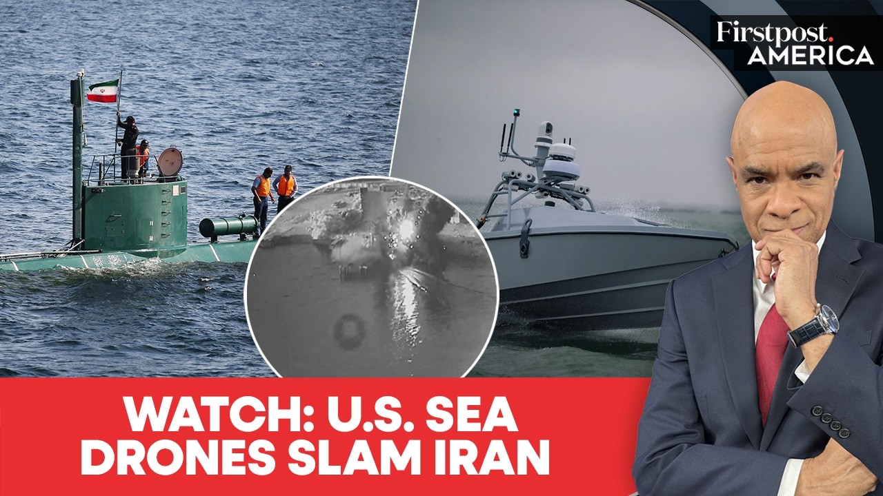 US Uses Corsair Sea Drones For First Time | Iran Releases Video of Missile Fury | Firstpost America thumbnail