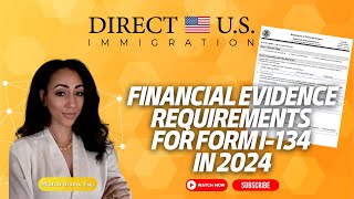 Financial Evidence Requirements for Form I-134 in 2024