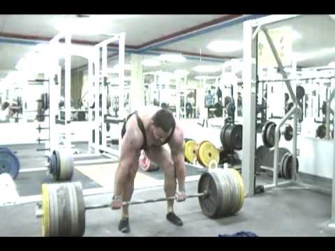 Kevin Nee 420 kilo / 925 lbs deadlift (with suit, ...