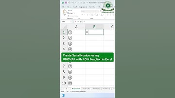 Create Serial Number using UNICHAR with ROW Function in Excel | Fill Series 📈💻🔥📊 #exceltips #shorts