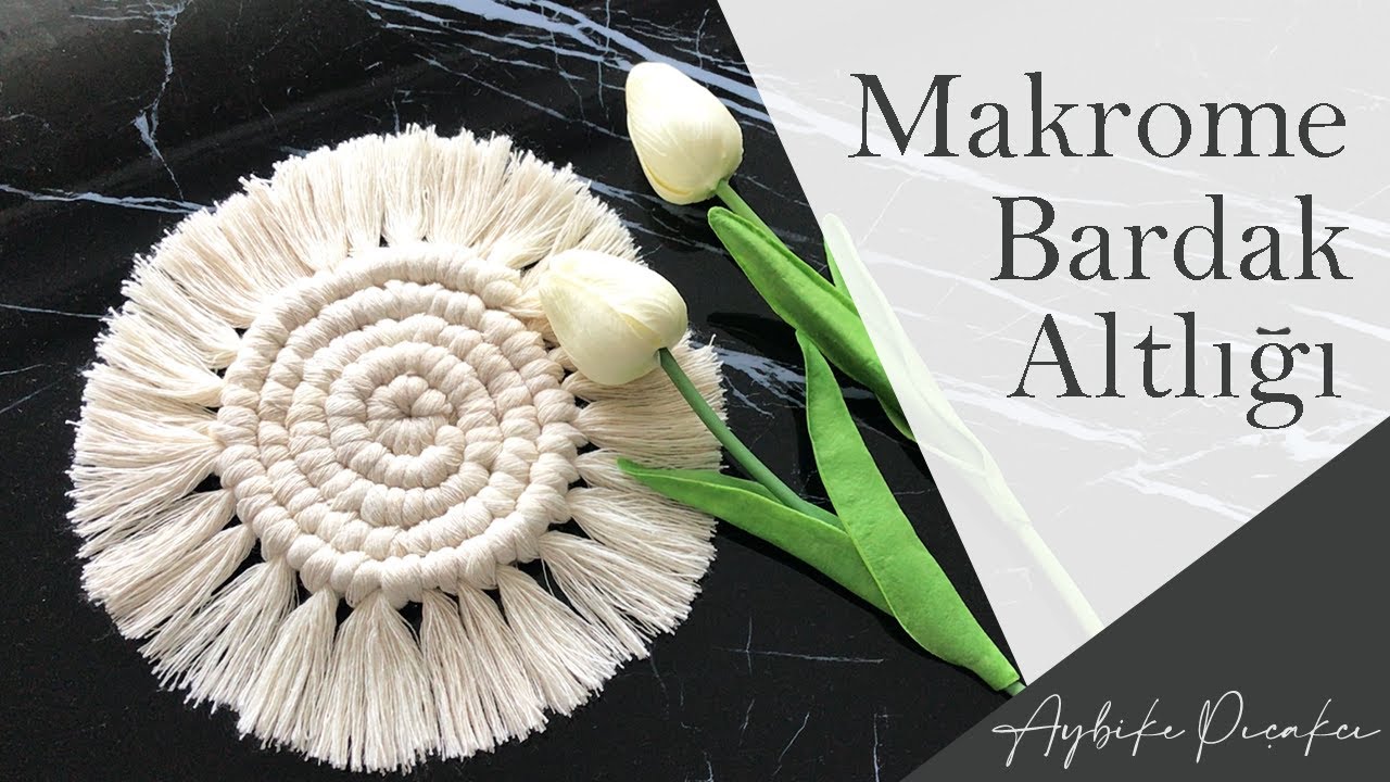 DETAYLI ANLATIM MAKROME BARDAK ALTLIĞI | DEKORATİF ÜRÜN