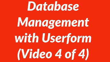 Database and customer relationship management with userform VBA final video 4 of 4