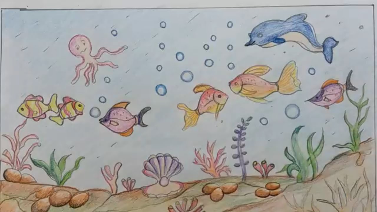 Download how to draw scenery of under the sea/under the sea draw ...