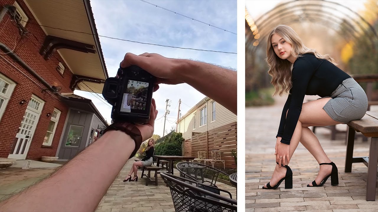 How I get my shots using only natural light - portrait session (behind the scenes) POV