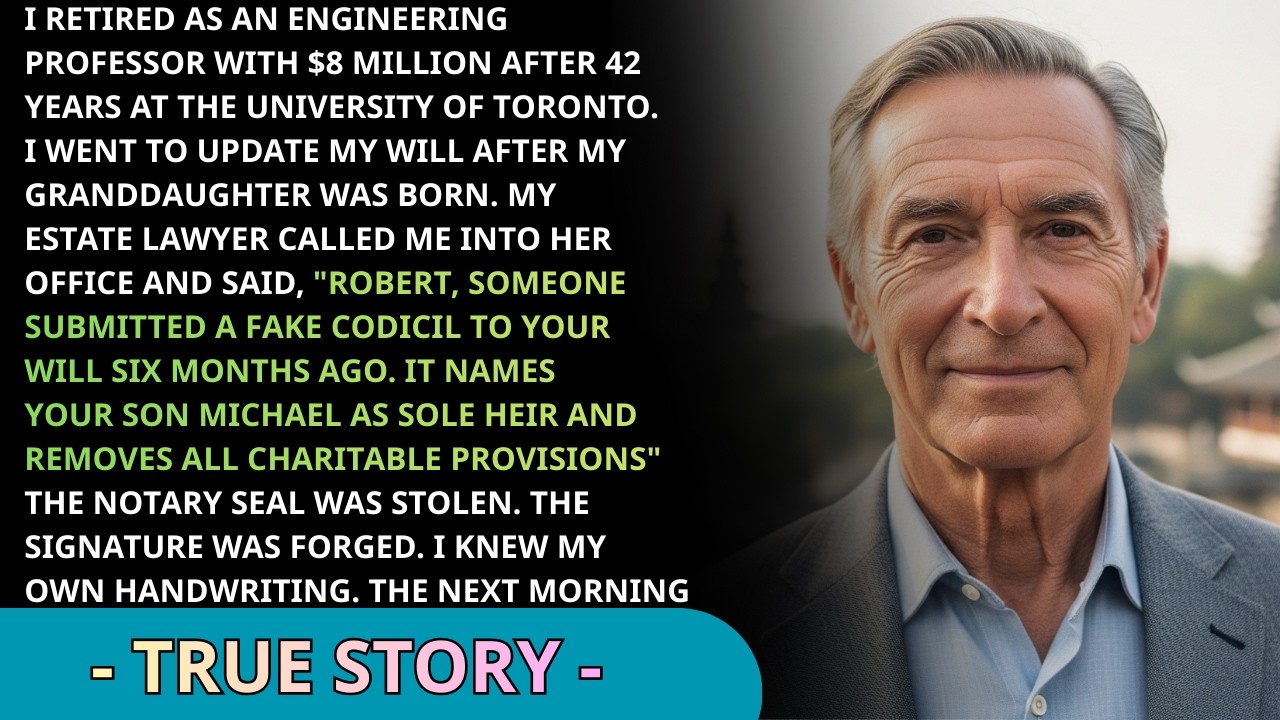 Retired Professor with $8M – Lawyer： My Son Forged My Will to Steal Everything!