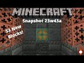 Minecraft snapshot 23w43a 53 new blocks
