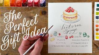 The Secret to Beautiful Hand-Lettered Recipe Cards | Watercolour Tutorial