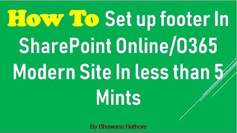 Add Footer in Modern SharePoint Online Sites