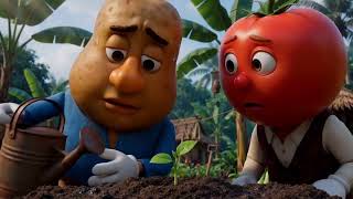 Potato's Dream Farm 🥔🌱 | The Vegetable Village Part 1 #farmstory #cutecartoon #familymovie 