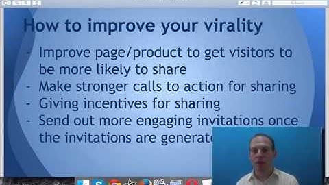 The viral coefficient formula to calculate virality of a page or website