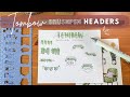 How to Create Planner Headers: Tombow Brush Pen + Stencils