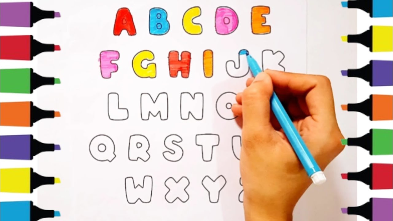 Learn and Colour Alphabet A to Z For Toddlers Phonic| Kids Learning ...
