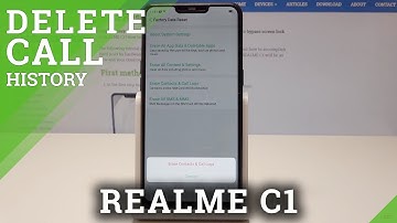 How to Delete Call History in REALME C1 - Erase Contacts & Call Logs