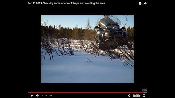 Feb 12, 2019 Checking some otter/mink traps and scouting the area