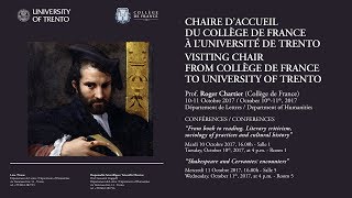 Shakespeare and Cervantes: encounters - Prof. Roger Chartier
