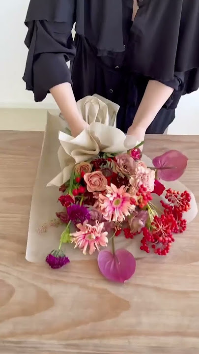 Korean Vintage Bouquet Packaging Tutorial