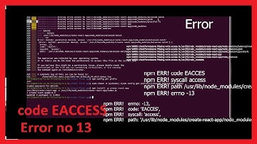 npm ERR!   errno: -13 | npm ERR!   code: 
