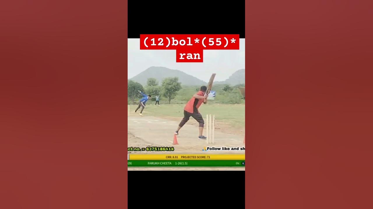 राज की ताजा खबर (12)* में (55)* रन बनाए #cricket #cricketing #