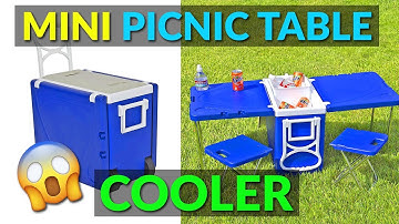 This Cooler Has a Built-in Picnic Table and Chairs