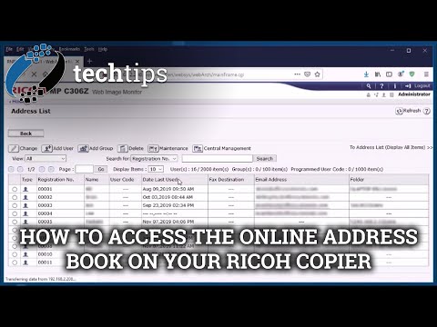How to access the online address book on your Ricoh copier || Office Systems Tech Tips