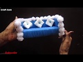 Craft Care Make decorative sofa miniature with nlka thread and waste thermocol # school project #DIY Craft Care Make decorative sofa miniature with nlka thread and waste thermocol # school project #DIY