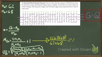 runs test for random second example 1