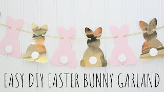 DIY EASY EASTER BUNNY BANNER CRICUT | 2020 EASTER DECOR  | HOW TO MAKE BUNNY BANNER