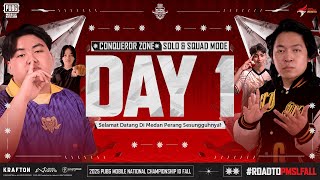 [🔴 LIVE] PUBG MOBILE NATIONAL CHAMPIONSHIP ID FALL 2025 | CONQUEROR ZONE - SOLO &amp; SQUAD MODE | DAY 1