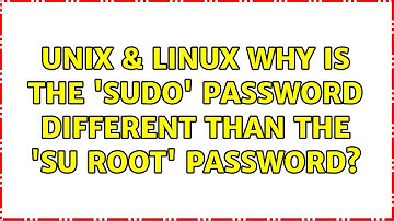 Unix & Linux: Why is the 