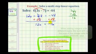 Ex 2:  Solve an Equation with Parentheses