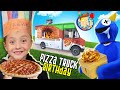 Shawns flaming hot pizza truck birt.ay  blues huge surprise gift fv family vlog