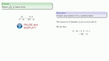Simplifying Rational Expressions, Part One