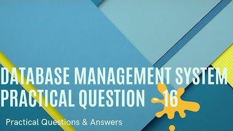 DBMS Question Session Task No 16| 1st Year | Semester 01 | Java Institute | Poornima Premarathna
