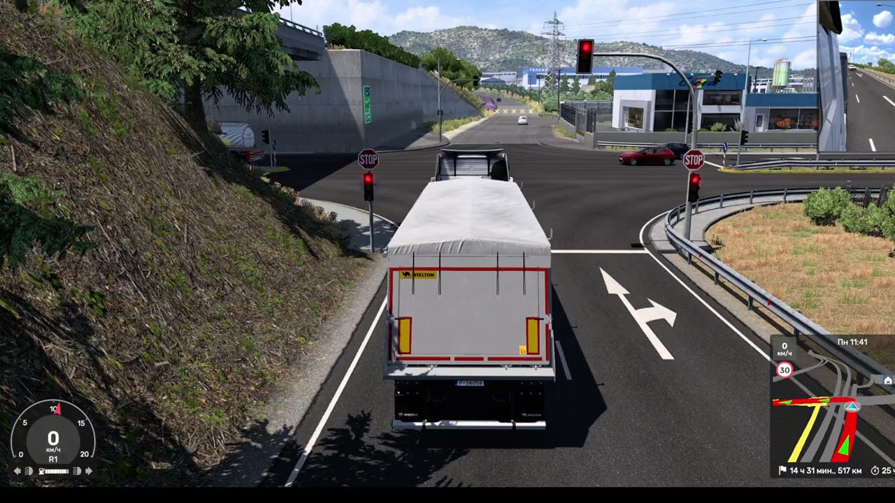 Играем в EURO TRUCK SIMULATOR 2 ВТОРОЙ ГРУЗ И ШТРАФЫ