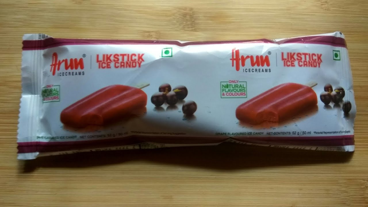 Likstick Ice Candy  grape Flavour  Arun ice cream