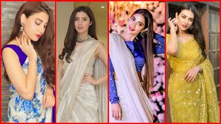 Pakistani actress in Saree|top 10 pakistani actresses in saree|hot pakistani actress in saree
