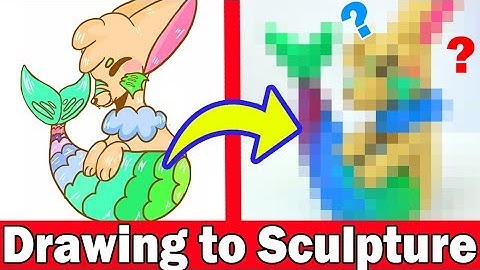 TURNING YOUR ART INTO SCULPTURE #6 Polymer Clay DIY CRAFT Art Challenge