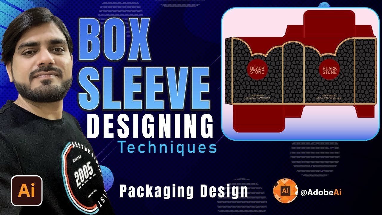 Box with Sleeve Dieline Setting & Design Techniques - Packaging Design - Adobe Illustrator