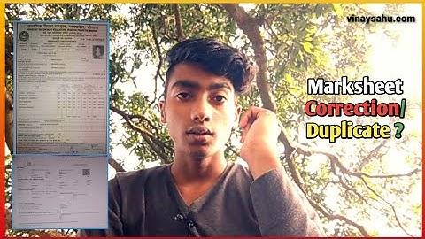 Mp Board 10th 12th Marksheet Correction Duplicate Apply Rules 2020 l Anksuchi Sanshodhen Vinay Sahu