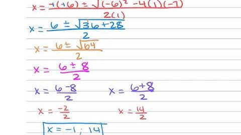 9.3 Using the Quadratic Formula to Solve Equations