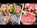 Wolves Players try Korean BBQ for the first time!