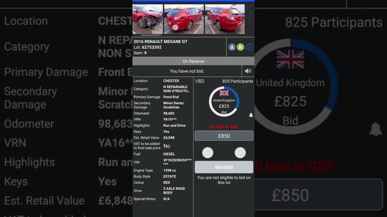 Copart UK Live Auction