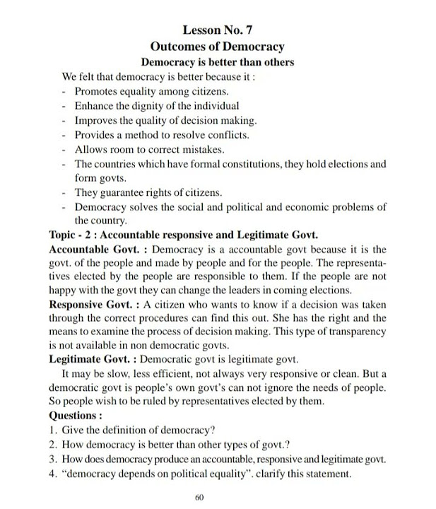10th-class-civics-chapter-7-outcome-of-democracy-handwritten-notes