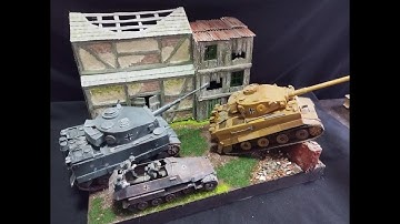 Scale model ruined barn. 1/35 diorama. How to make.