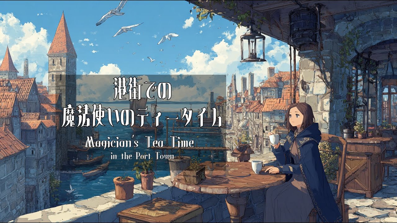 港町での魔法使いのティータイム｜【異世界ケルト音楽】【作業用、勉強用、リラックス用】